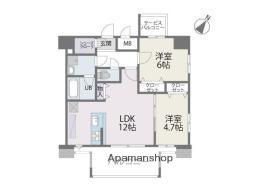 MODERN PALAZZO 博多デュオグランデウエスト(2LDK/7階)の間取り写真