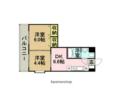 和光レジデンス博多(2DK/8階)の間取り写真