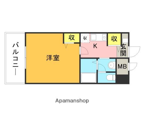 メゾン・ド・ヴィレ大濠(1K/5階)の間取り写真