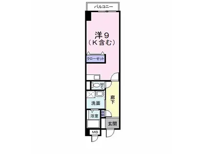 TAKADA.BLD.NO2(ワンルーム/3階)の間取り写真