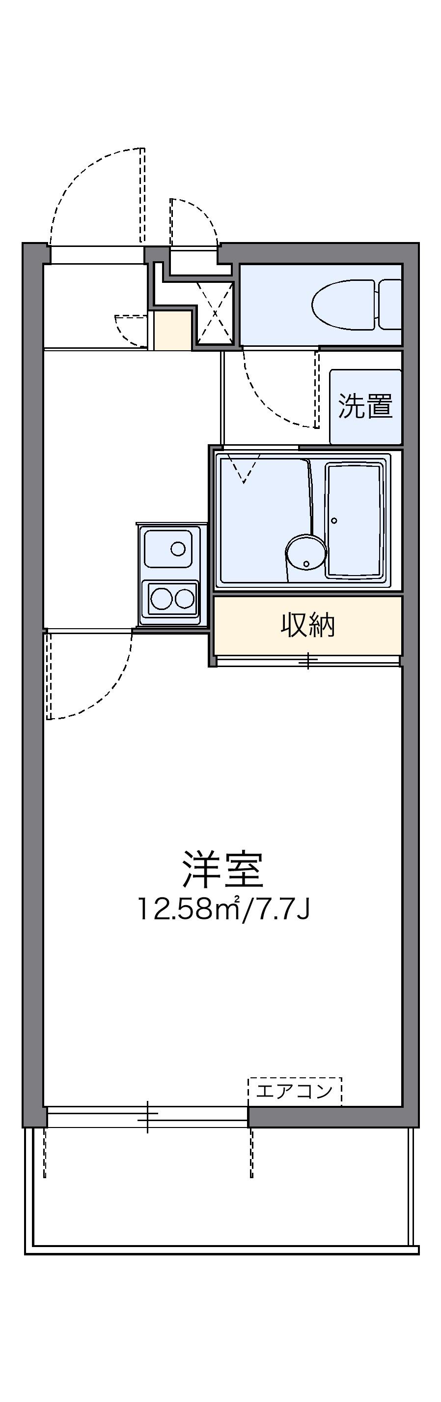 レオパレスマックハウス(1K/3階)の間取り写真