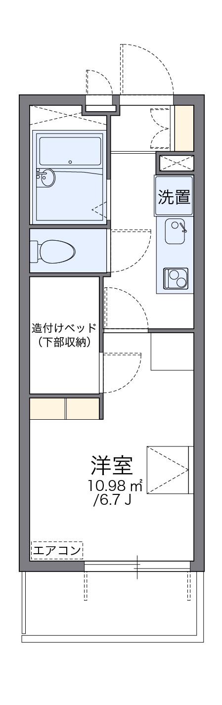 レオパレスマーブルパレス(1K/1階)の間取り写真