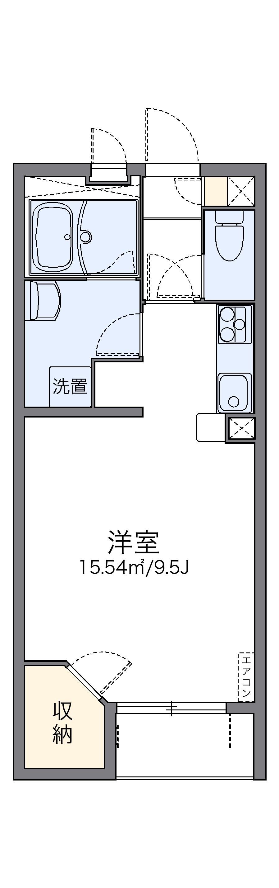 レオネクスト小倉東(1K/1階)の間取り写真