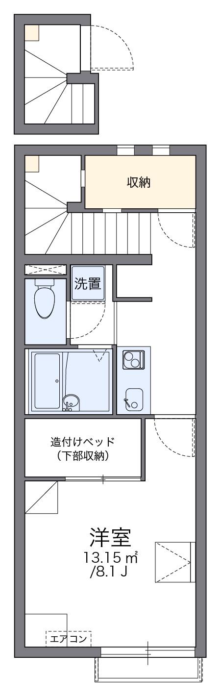 レオネクスト日明(1K/2階)の間取り写真