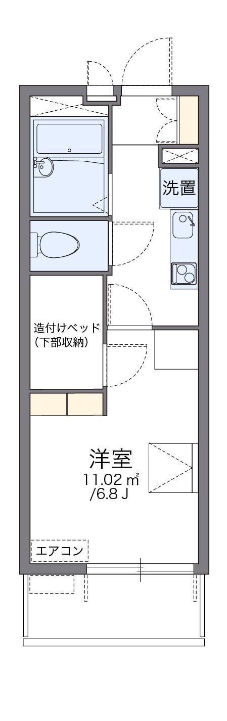 レオパレス萩崎(1K/1階)の間取り写真