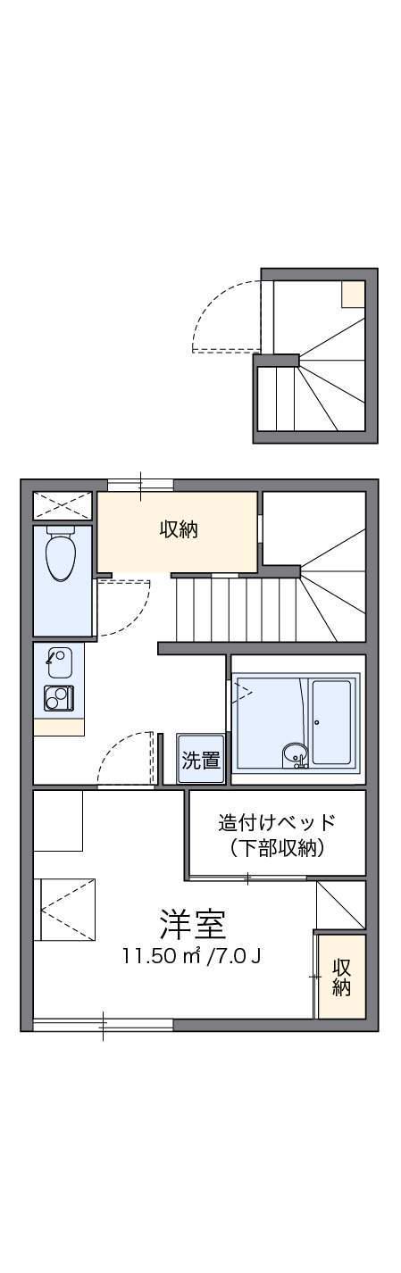 レオパレス南若園A(1K/2階)の間取り写真