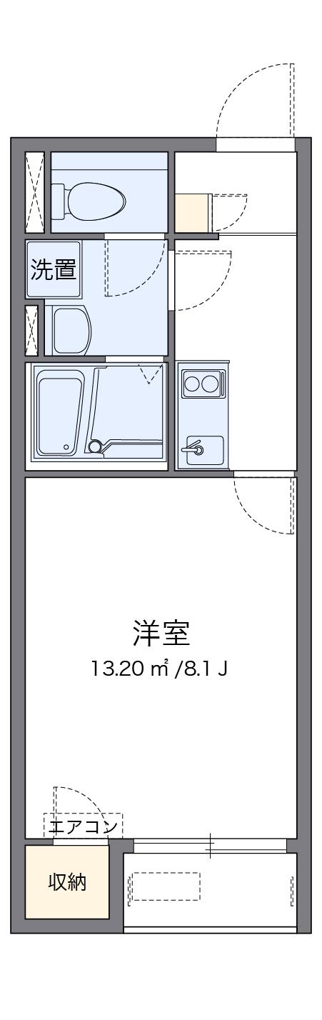 レオネクスト長行(1K/2階)の間取り写真