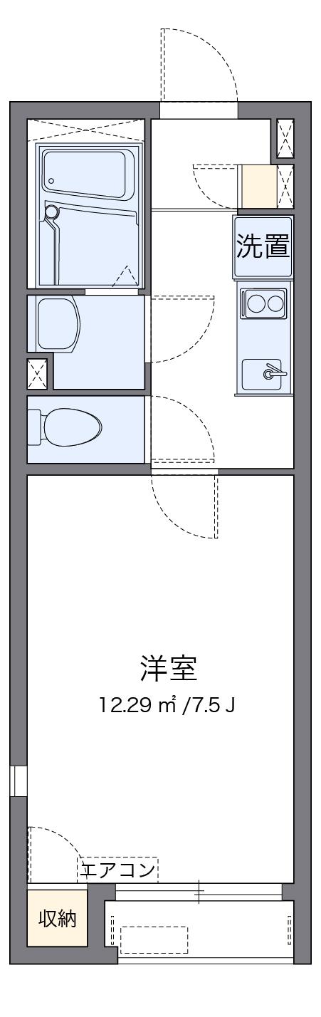 レオネクスト社ノ木(1K/1階)の間取り写真
