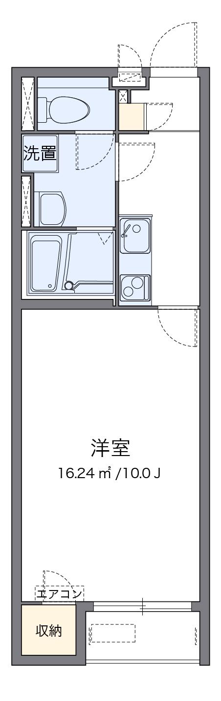 クレイノサンライズ吉志(1K/1階)の間取り写真