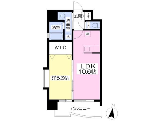 エビスジャルダンM&KⅡ(1LDK/4階)の間取り写真