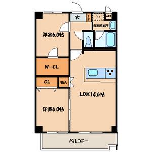 MERVEILLE ISHIDA(2LDK/2階)の間取り写真