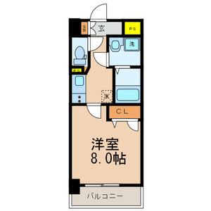 グランハイアット(1K/3階)の間取り写真