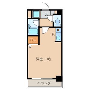 アクセス砂津(ワンルーム/5階)の間取り写真