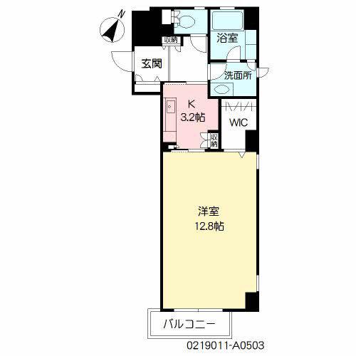 アネシス片野(1K/5階)の間取り写真