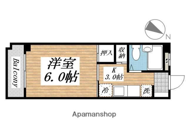 プレアール南小倉(1K/1階)の間取り写真