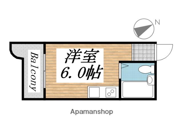 PLイースト下到津の丘(ワンルーム/4階)の間取り写真