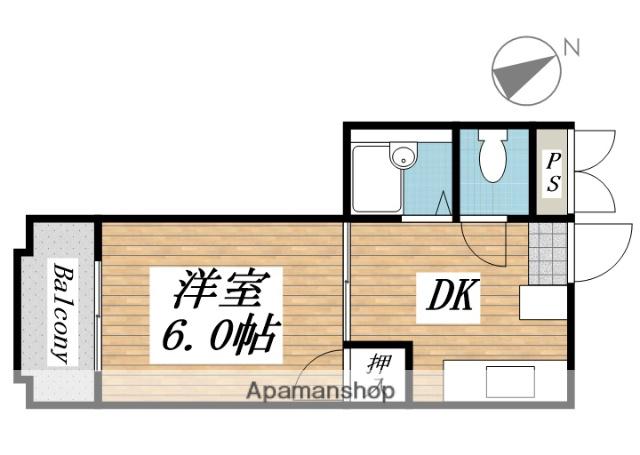 プレアール茶屋町(1DK/3階)の間取り写真