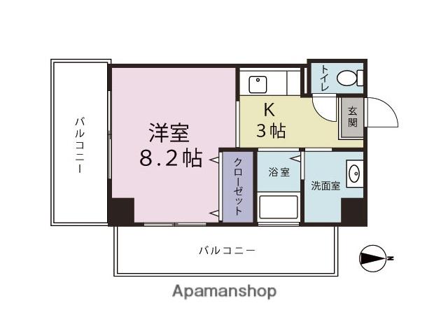 COCOメゾン(1K/2階)の間取り写真