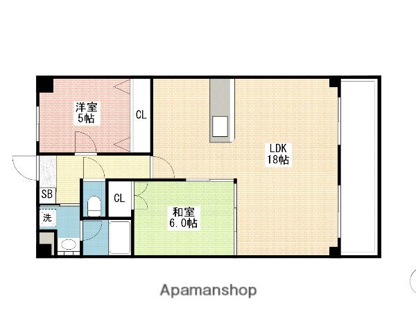 サンクス光(2LDK/2階)の間取り写真