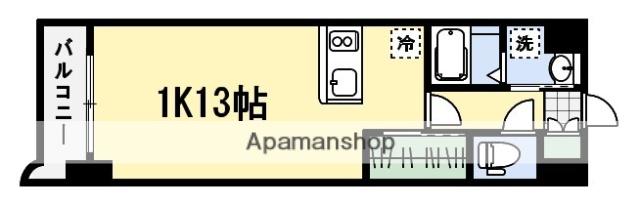 ロイヤルノースナイン(1K/10階)の間取り写真