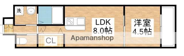 アクシオ三萩野Ⅱ(1LDK/5階)の間取り写真