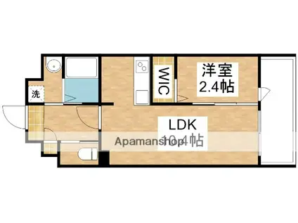 YSP城野(1LDK/13階)の間取り写真