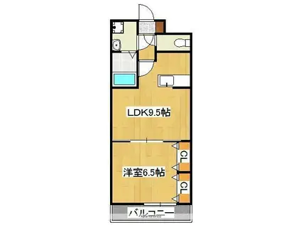 コスモス浅川学園台(1LDK/4階)の間取り写真