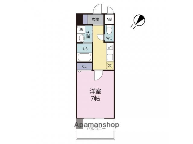 到津の杜 桜花(1K/5階)の間取り写真