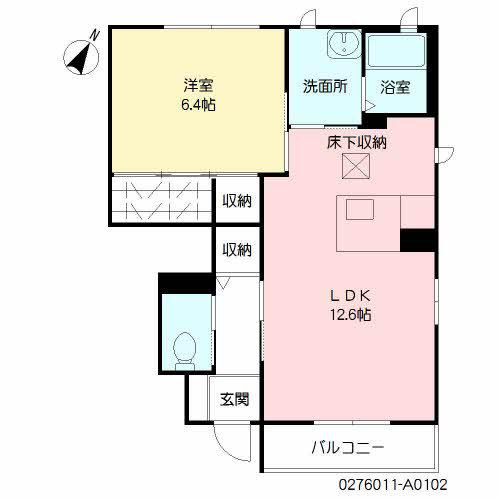 カーサベーリャDS(1LDK/1階)の間取り写真
