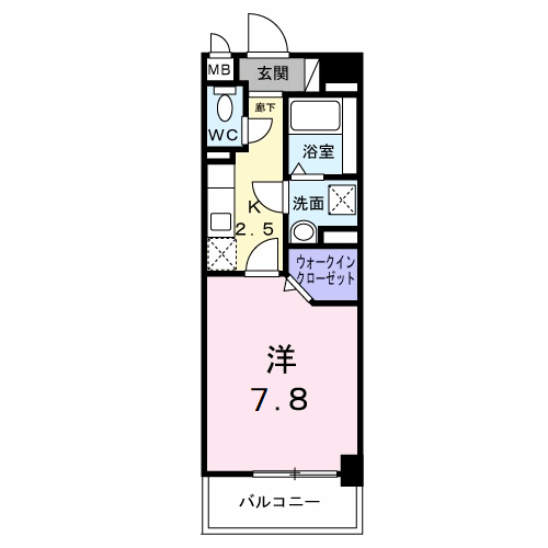 サンスタームーンモナ(1K/6階)の間取り写真