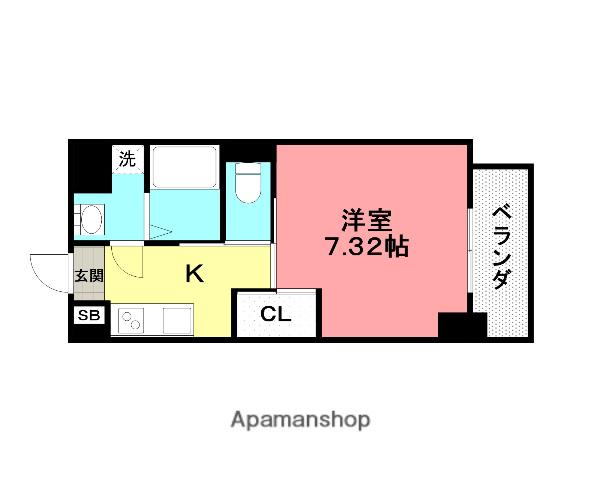 PROSPERER折尾(1K/4階)の間取り写真