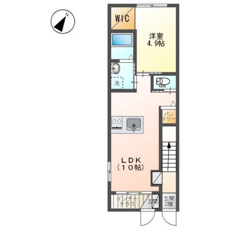 ブルーム(1LDK/1階)の間取り写真