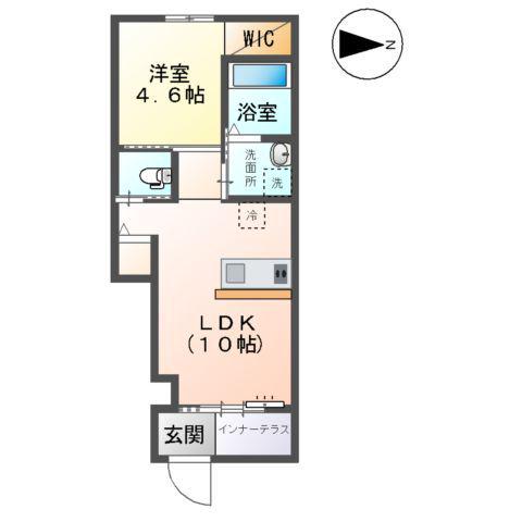 OLIVEⅡ(1LDK/1階)の間取り写真