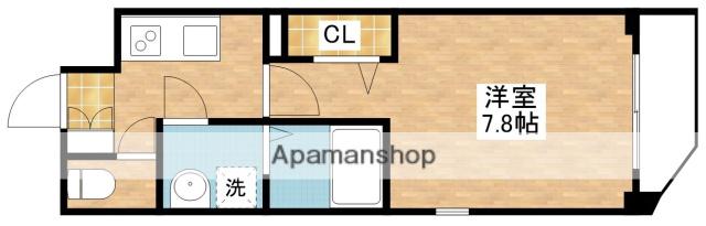 MDIプロスジョイア北九州市立大学前(1K/3階)の間取り写真