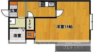 プチメゾン浪花(2K/3階)の間取り写真