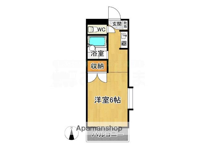 サンラーク二日市(ワンルーム/3階)の間取り写真