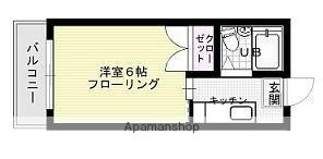 クロスヴィラ春日(ワンルーム/2階)の間取り写真