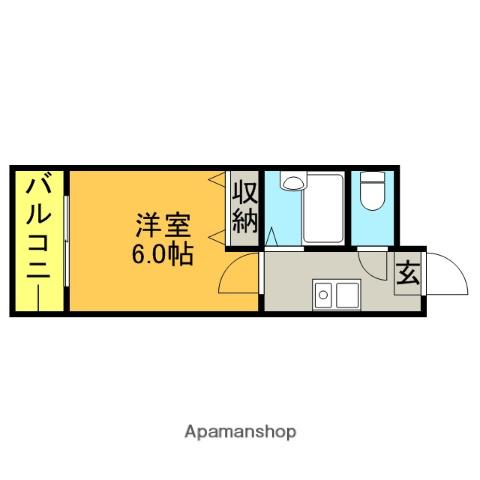 シャトー太宰府(1K/3階)の間取り写真