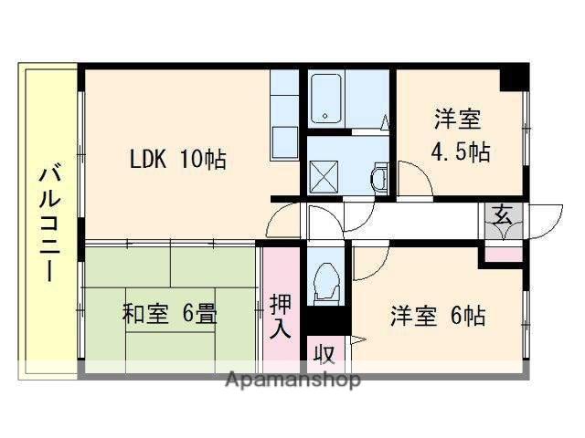 エランドールクローリー(3LDK/4階)の間取り写真