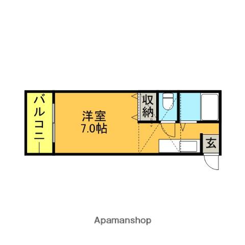 メゾンアバ(ワンルーム/1階)の間取り写真