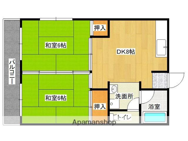 イズミハイツ(2DK/2階)の間取り写真