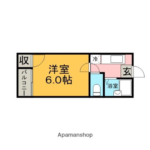 コスモピア(1K/2階)の間取り写真