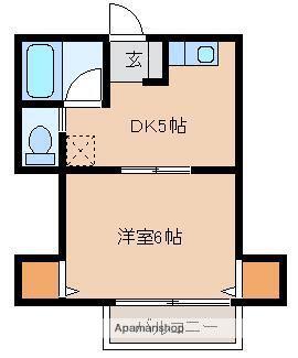 サンライズ大野城(1DK/1階)の間取り写真