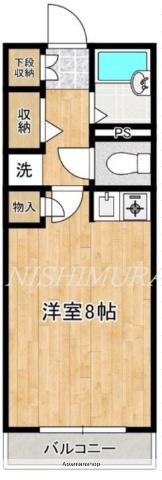 コルテライム(ワンルーム/1階)の間取り写真