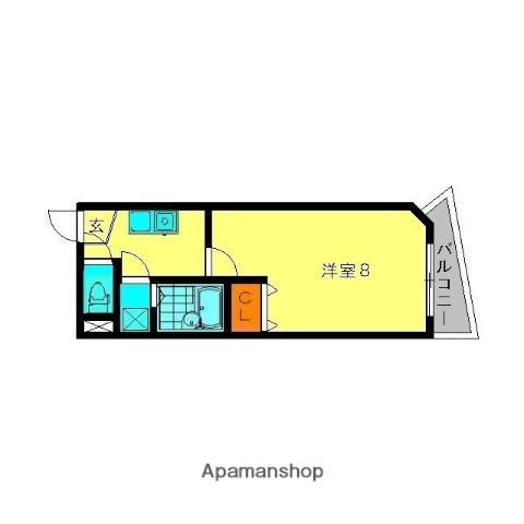 アビス春日原(1K/6階)の間取り写真