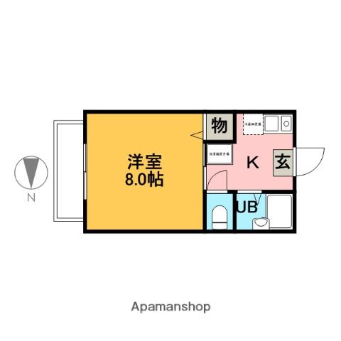 ベルエポック(1K/2階)の間取り写真