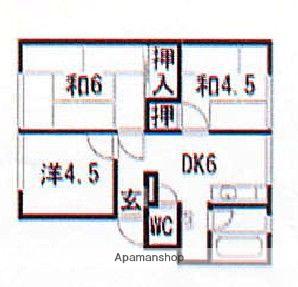 ウインディア森(3DK/2階)の間取り写真