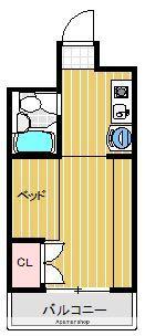 ハイネス五条(1K/4階)の間取り写真