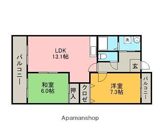 MSテラス(2LDK/2階)の間取り写真