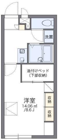 レオパレスコルトレーン(1K/1階)の間取り写真